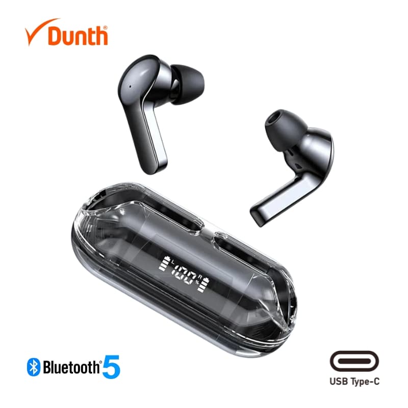 Écouteurs sans fil Bluetooth 5 couleur noir DUNTH DU-T152 — صورة 1