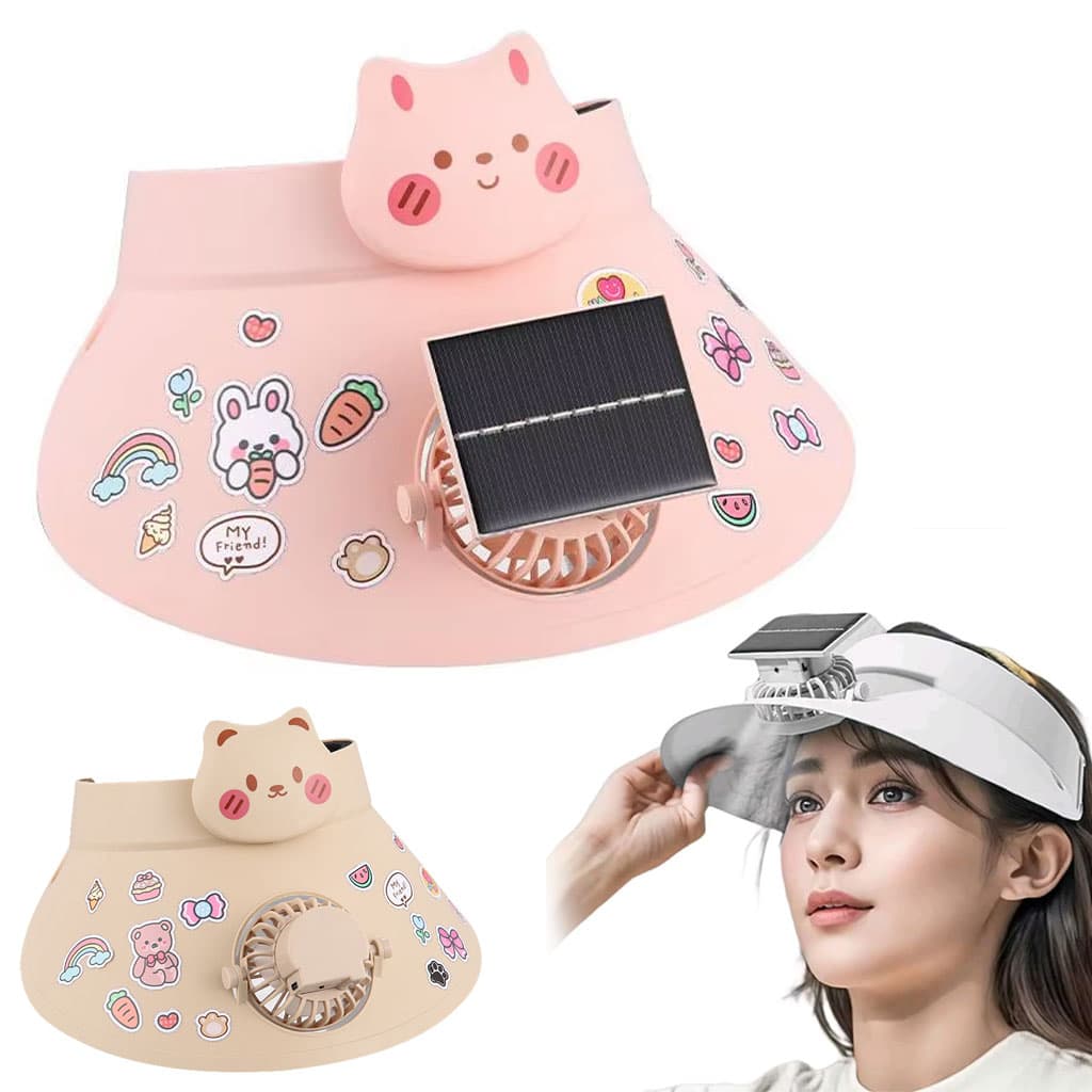 Casquette Anti-Chaleur avec Ventilateur Solaire et Rechargeable USB - قبعة التبريد الشمسية الذكية مع مروحة مدمجة قابلة للشحن - Vacance & Loisir - صورة 1