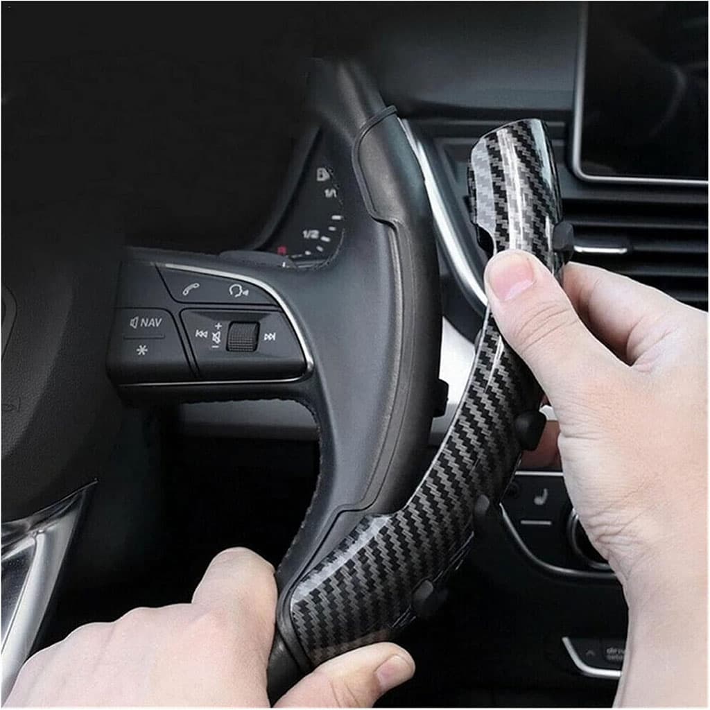 Couvre de volant antidérapantes en carbone perforé taille universelles – غطاء عجلة القيادة — صورة 5