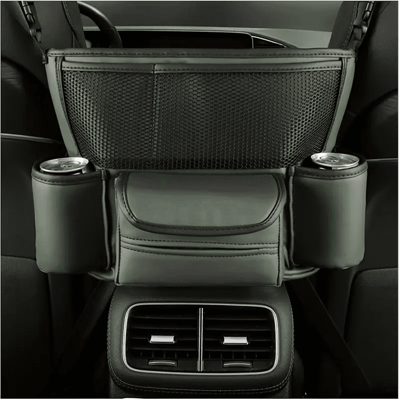 Sac de rangement central en cuir pour siège avant de voiture — صورة 5