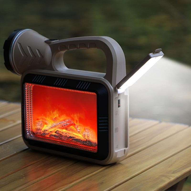 lampe de camping solaire LED à flamme d'atmosphère multifonction charge USB et Power-bank — صورة 5