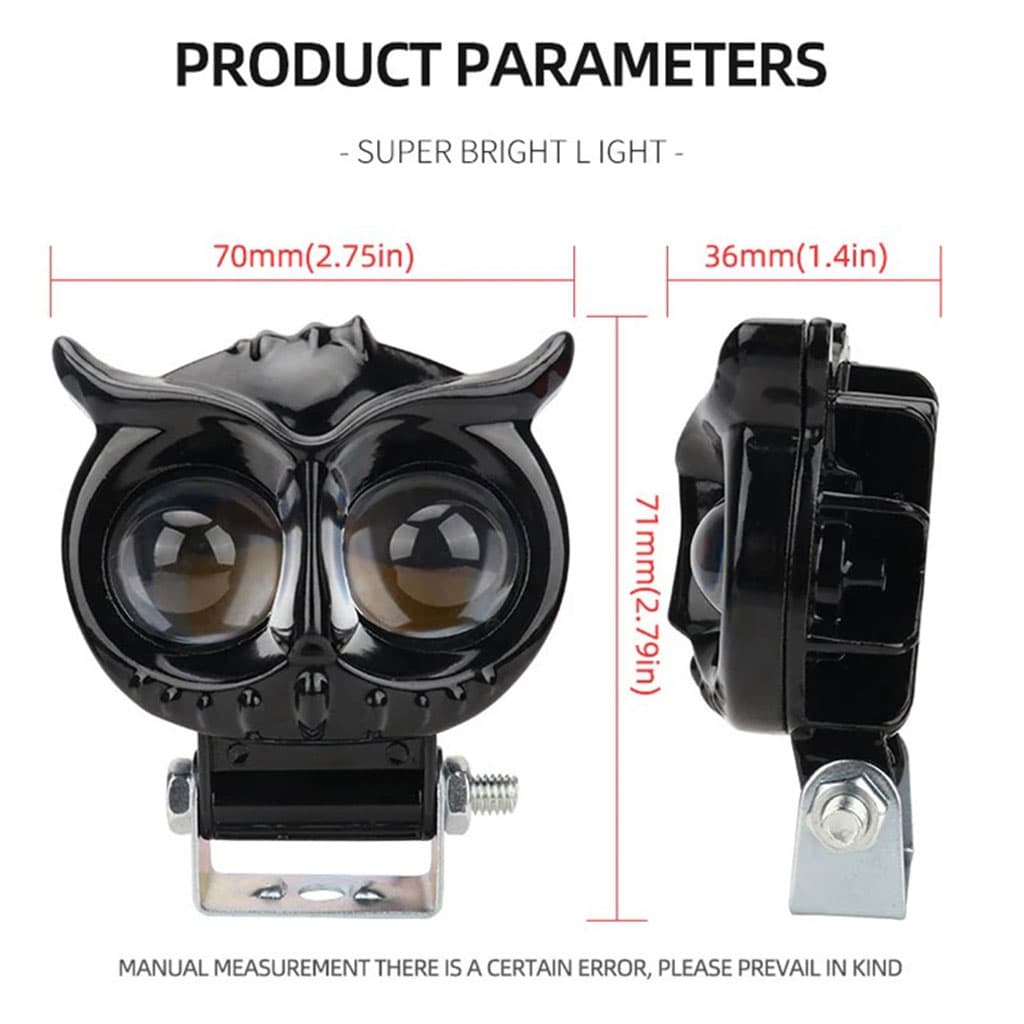 Lumière de hibou antibrouillard LED pour la moto 1Pcs – مصباح دراجات نارية عالي السطوع — صورة 4