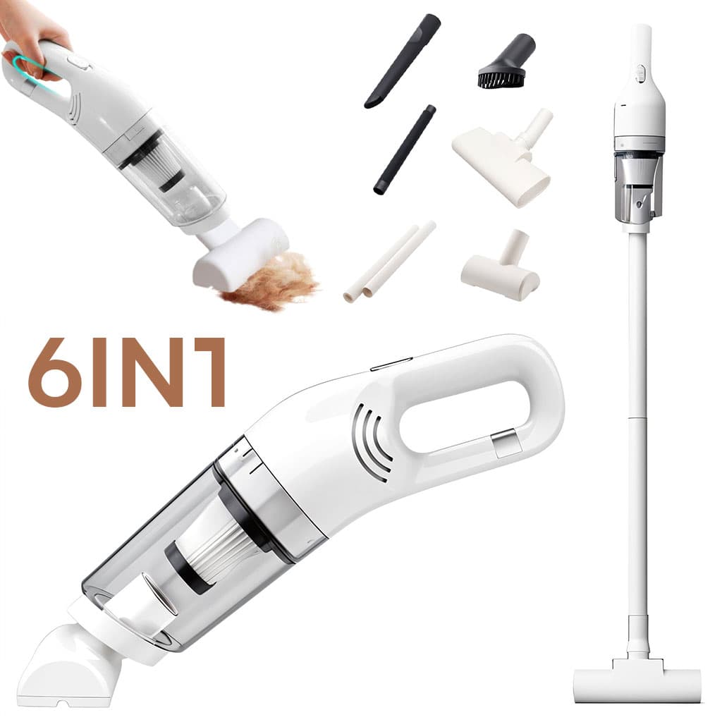 مكنسة كهربائية محمولة | Aspirateur 6en1 JB-168 | 1800mAh فلتر HEPA — صورة 1