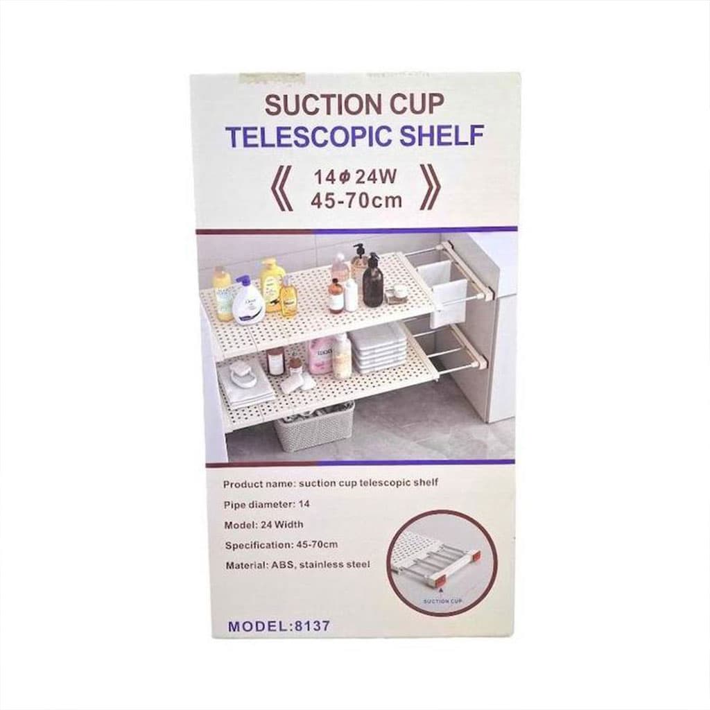Étagère de placard mural extensible tuyau télescopique 1Pcs - رف خزانة حائط قابل للتمديد مزود بأنبوب تلسكوبي - Maison - صورة 8