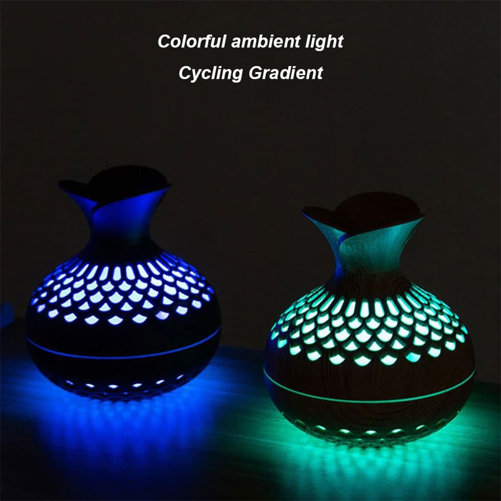 Diffuseur D’huiles Essentielles 300ml Avec 7 Lumières LED Colorée — صورة 5
