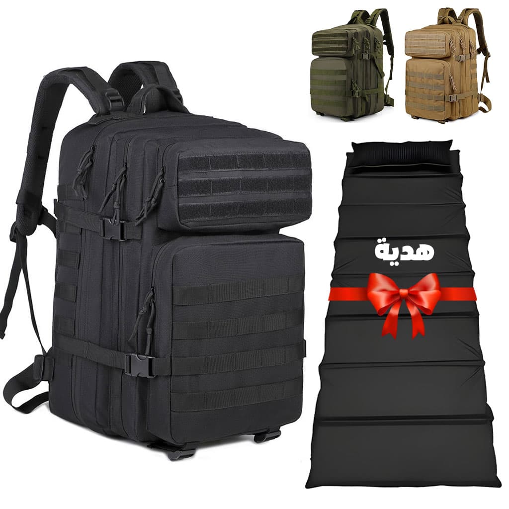 Sac à dos tactique 50L imperméable pour Randonnée , voyage, alpinisme, + Matelas pliable Cadeau — صورة 1