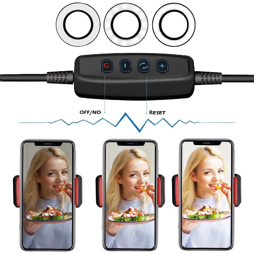 Studio Professional Live Stream Selfie Light Set – عدة التصوير الإحترافيةمع حلقة ضوئية — صورة 4