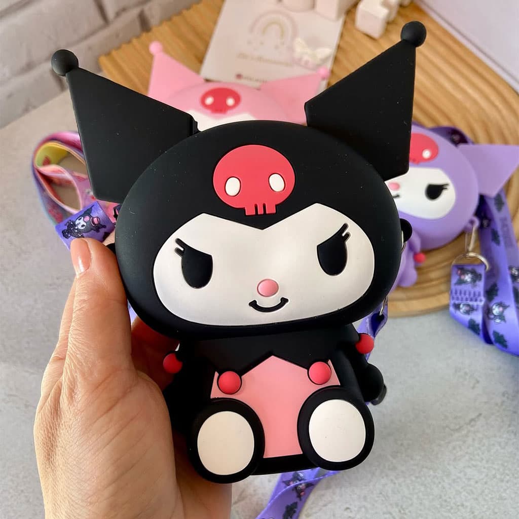 Mini Sac à Bandoulière Kuromi – Accessoire Kawaii pour Enfants et Fans de Manga — صورة 1