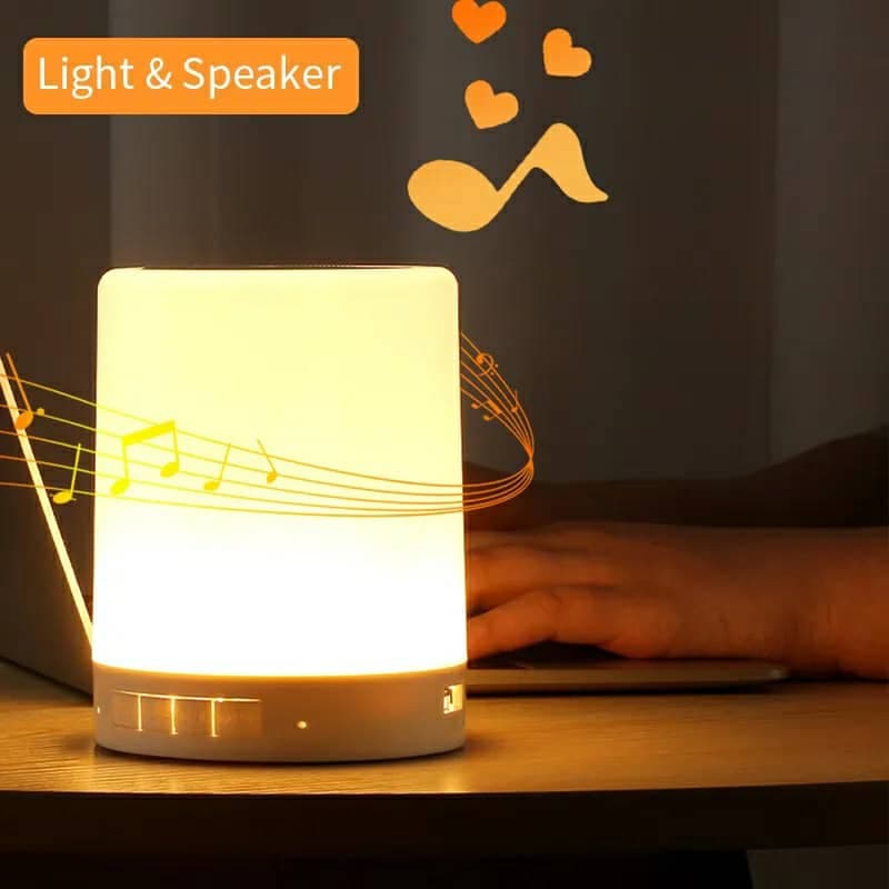 Haut-parleur Bluetooth + veilleuse tactile LED colorée /AUX / TF CART/USB — صورة 6