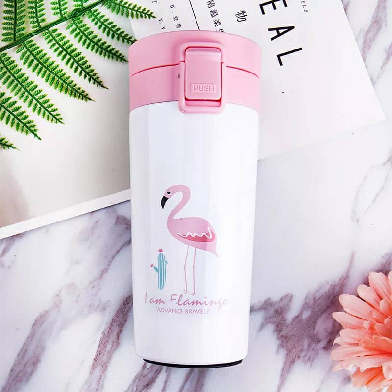 Flamingo Thermos pour tasses à café de 380ML en acier inoxydable — صورة 8