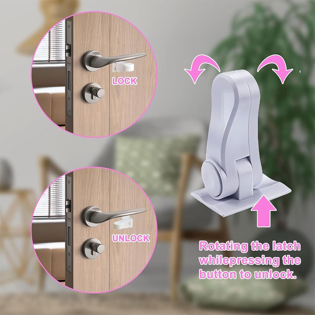 Verrous de porte universels pour la sécurité des enfants 4pcs — صورة 6