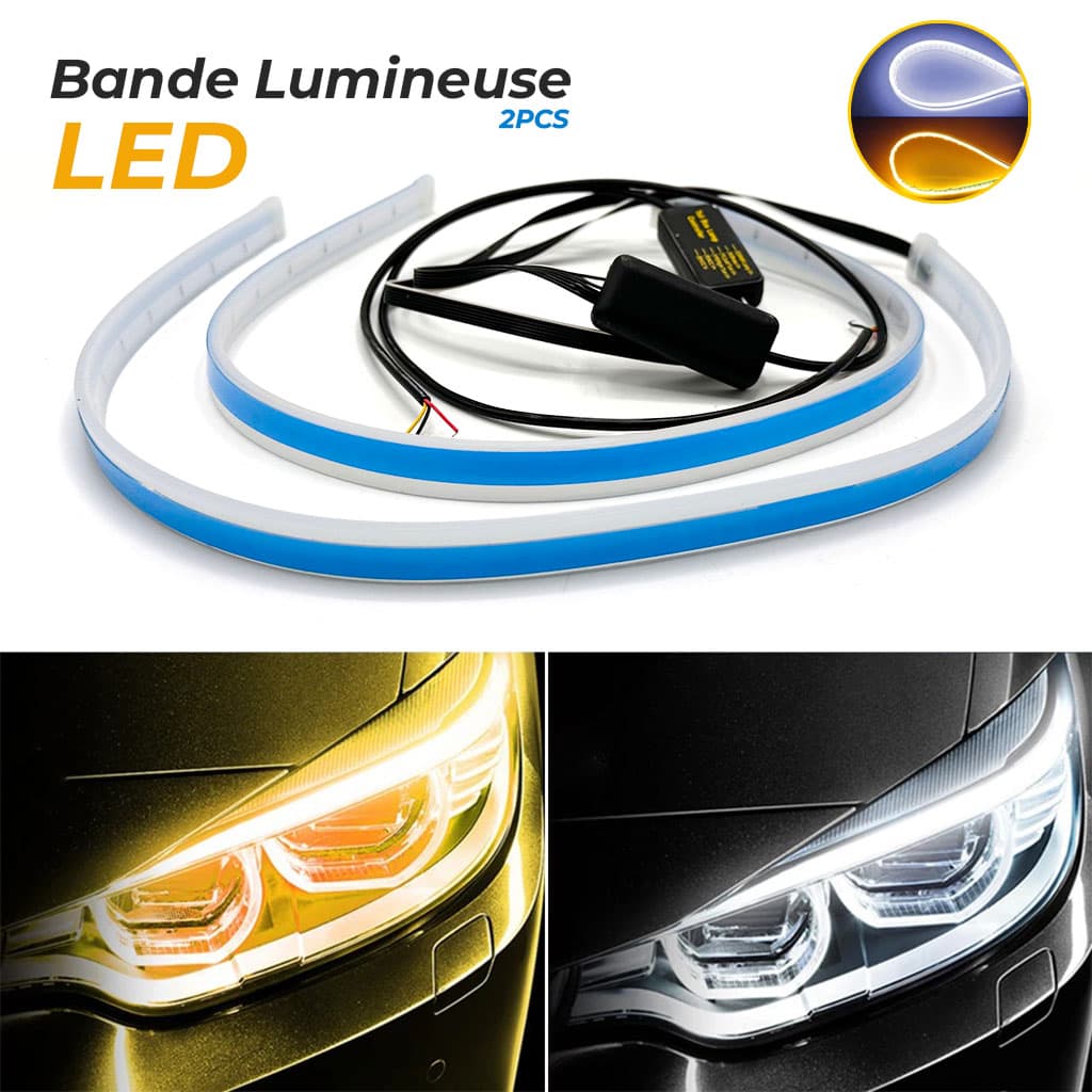Bande lumineuse à LED étanches pour voiture 60CM 2PCS — صورة 1