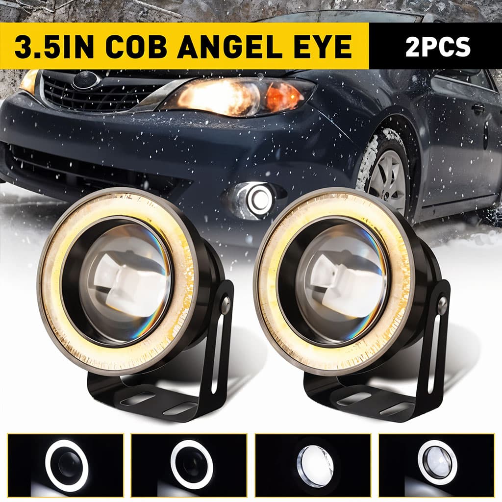 Feu antibrouillard rond LED IP65 7000K éclairage blanc super brillant — صورة 1