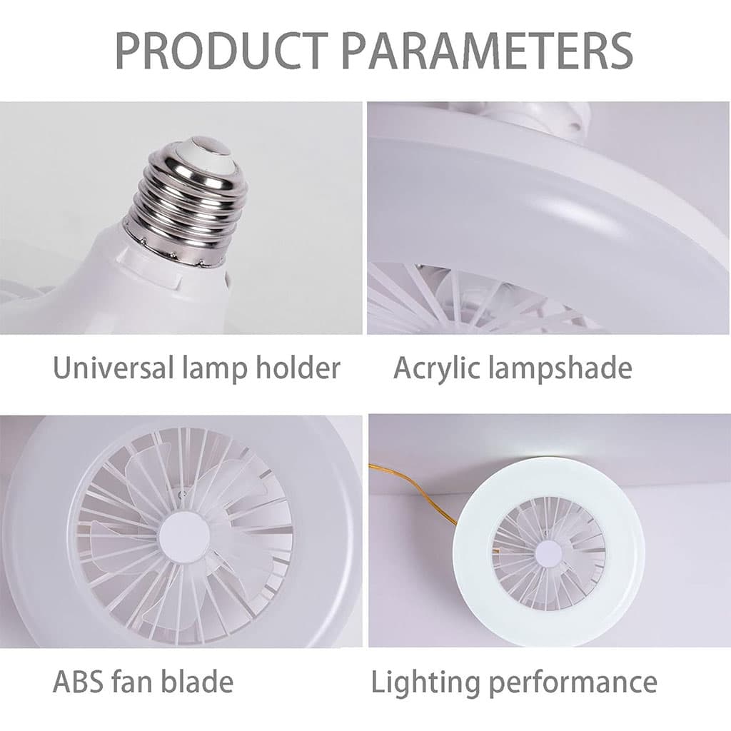 Lumière de plafond Ventilateurs LED E27 30W — صورة 5