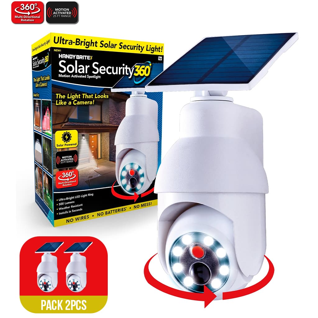 مصباح كاميرا مزيفة شمسية | Fausse Caméra Solaire Détecteur | 2 قطع — صورة 1