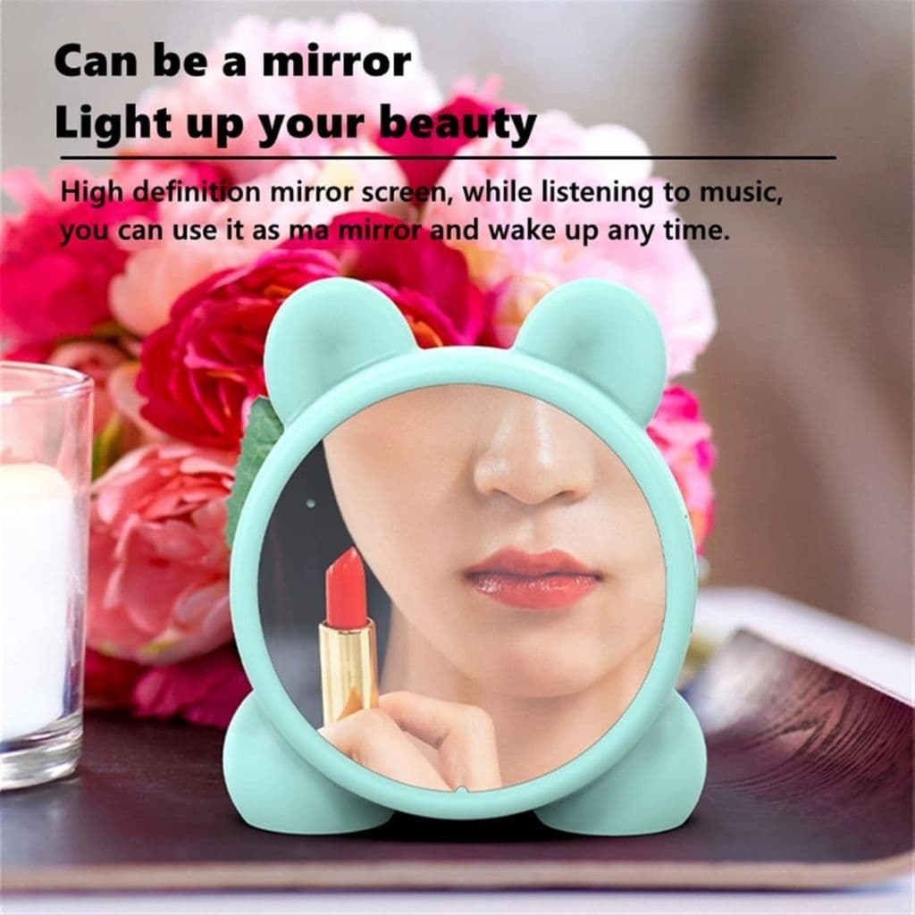 Réveil Numérique Sans Fil avec Affichage LED Miroir et Haut-Parleur Bluetooth - منبه رقمي لاسلكي بشاشة مرآة ومكبر صوت بلوتوث — صورة 5