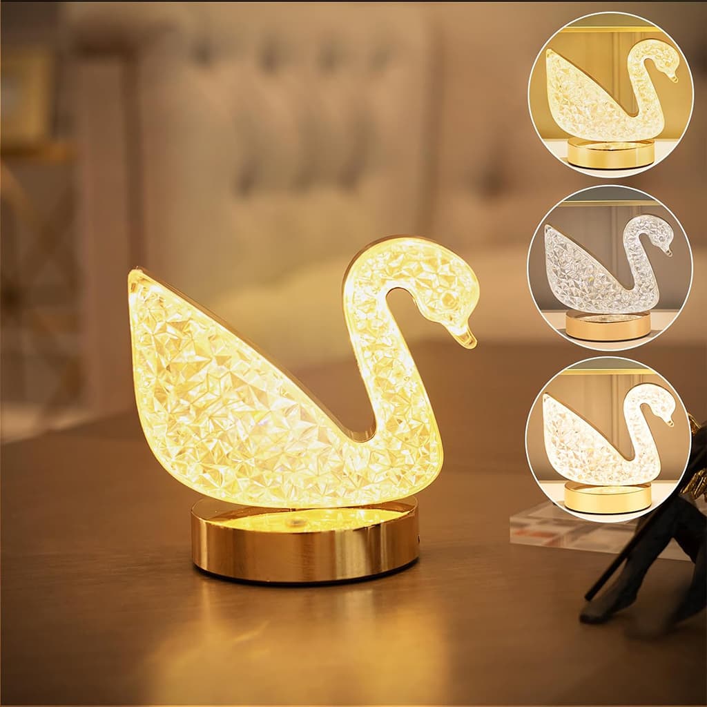 Lampe de Table et Veilleuse à Intensité Variable en Crystal — صورة 7