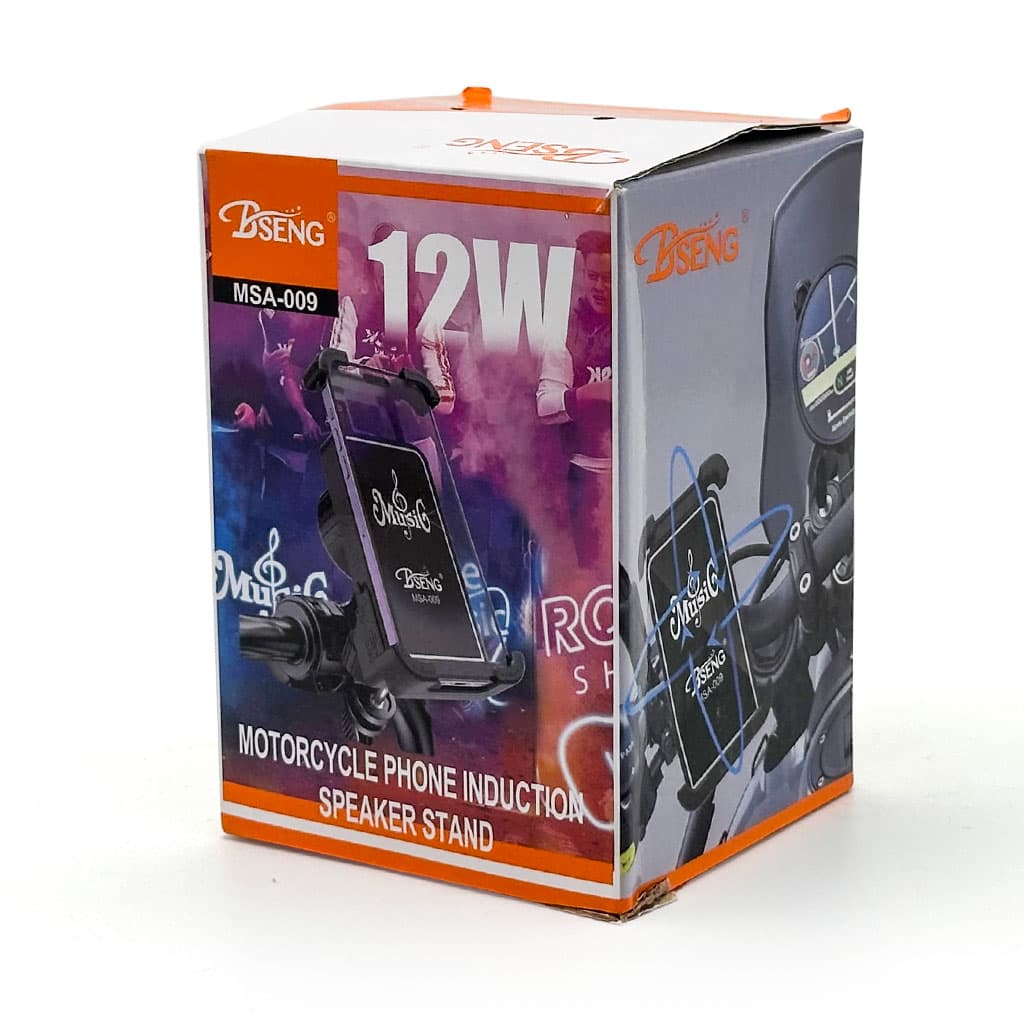 Support Téléphone avec Haut-parleur Induction et Charge Sans Fil - حامل هاتف ذكي متعدد الوظائف مع مكبر صوت وشاحن لاسلكي - Accessoires Auto/Moto - صورة 1