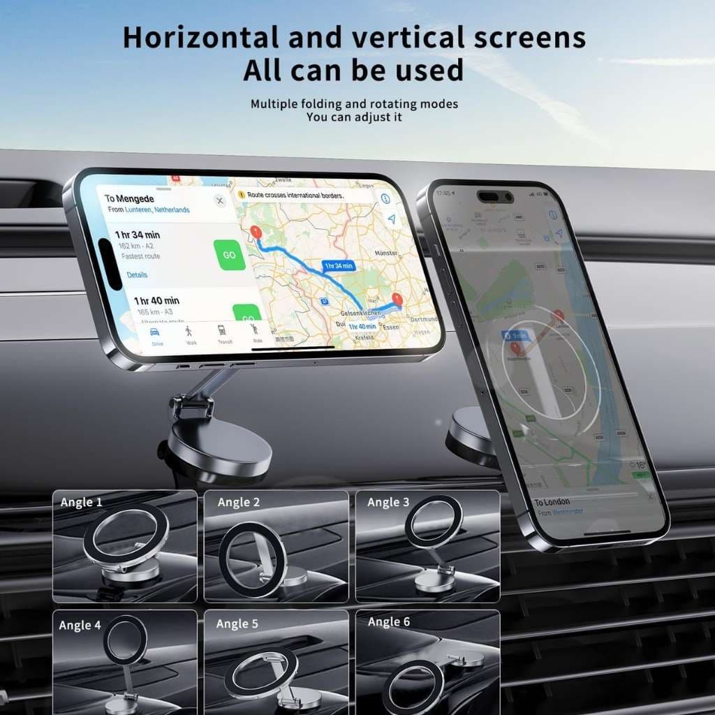 Support de Téléphone Magnétique Pliable pour Voiture – حامل هاتف مغناطيسي قابل للطي للسيارة — صورة 3
