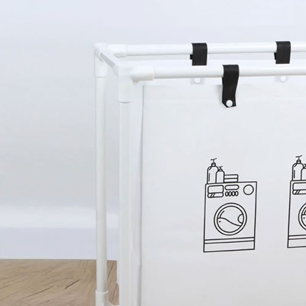Panier à linge sur roulettes pour vêtements sales en salle de bain – سلة تجميع الملابس الغسيل — صورة 6
