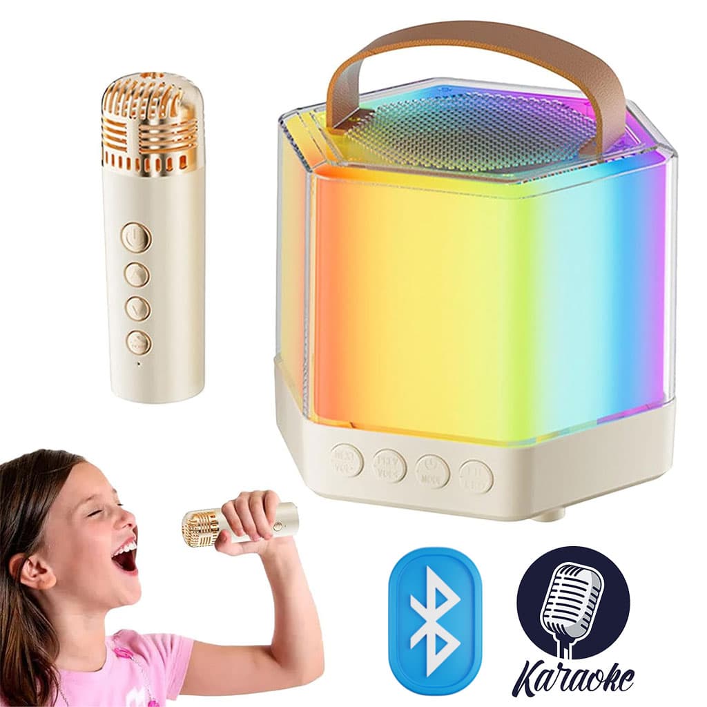 Enceinte Karaoké avec éclairage RVB et microphones sans fil – مكبر صوت كاريوكي — صورة 1