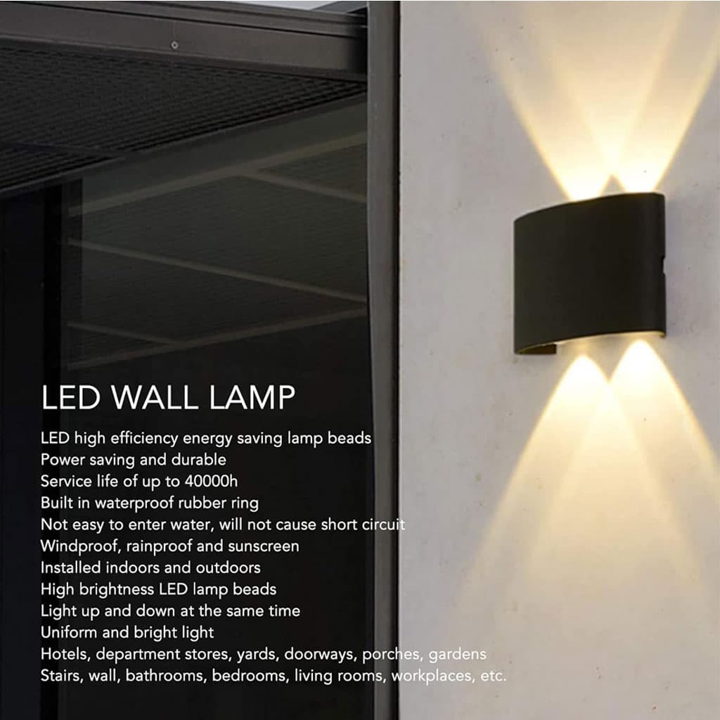 Applique Murale LED 4W D’Éclairage Extérieur 2 Lampes en PP — صورة 4