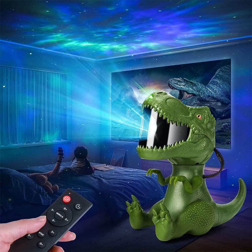 Dinosaure Projecteur Galaxie et Haut Parleur avec Télécommande – جهاز عرض نجوم ومكبر صوت — صورة 1