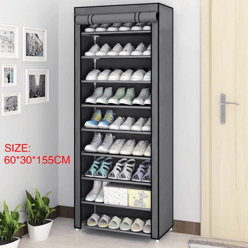 خزانة أحذية 9 طبقات | Étagère à Chaussures 9 Niveaux | غطاء واقي من الغبار — صورة 4