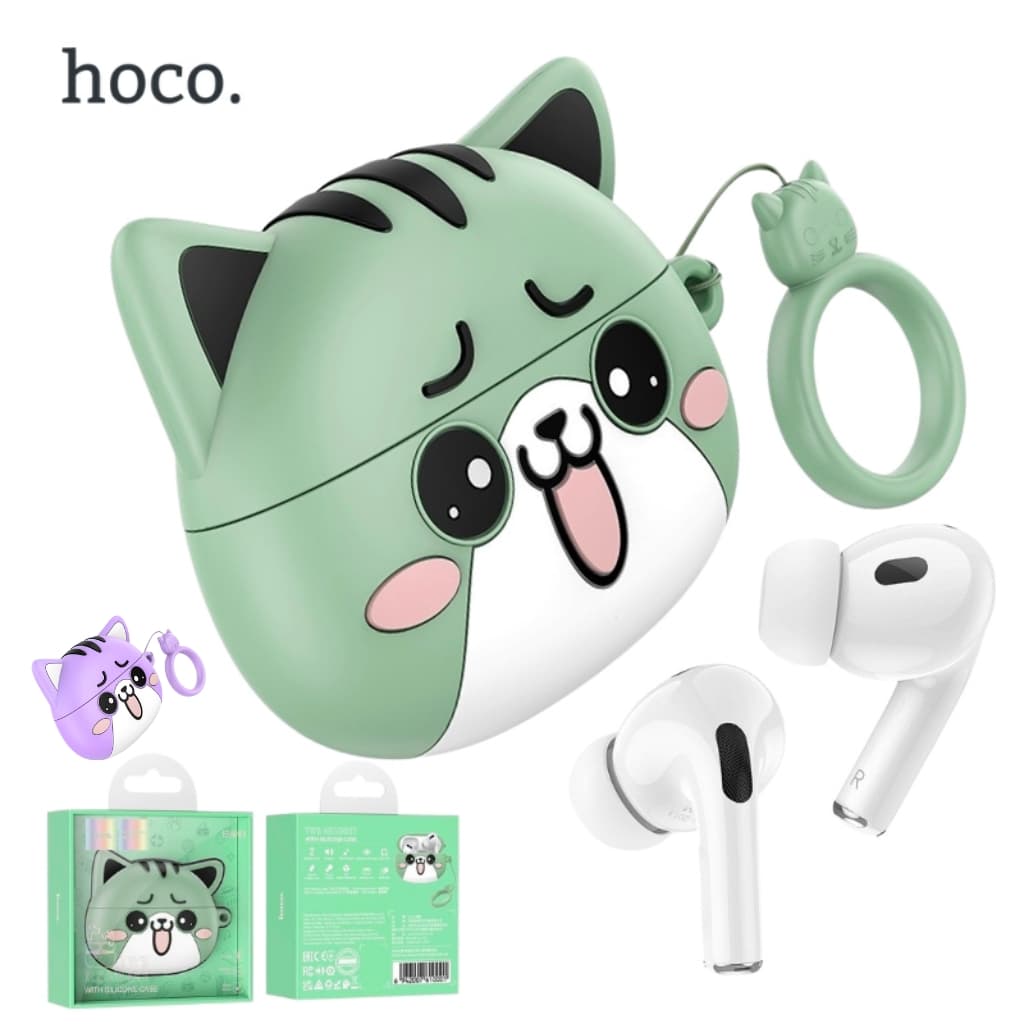 Hoco Écouteurs Sans Fil stéreo Bluetooth 5.3 + Case Forme De Chat TWS EW 48 — صورة 1