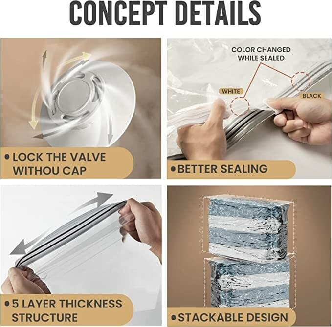 Sac Compression Sous Vide Taille 80 x 110 Cm — صورة 10