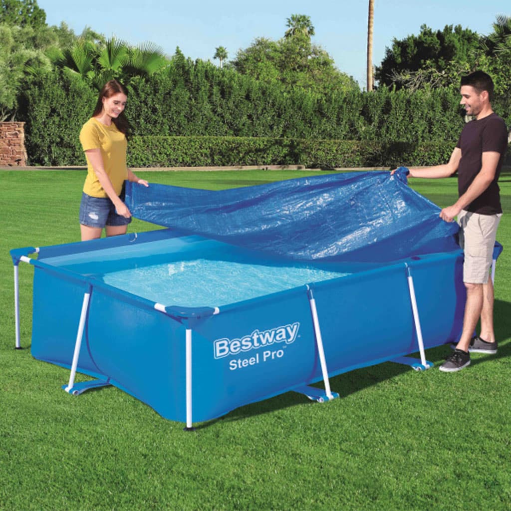 Grand bâche de piscine rectangulaire en polyéthylène 259 x 170 cm Bestway 58105 – غطاء مسبح — صورة 2