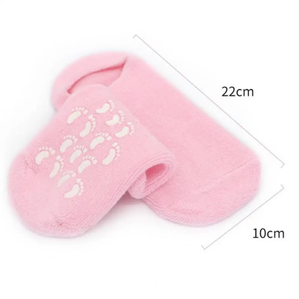 Chaussettes en Gel de Silicone réutilisables, masque pour les pieds, hydratant, blanchissant, exfoliant - جوارب من جل السيليكون لترطيب و تبييض و تقشيير القدم — صورة 4