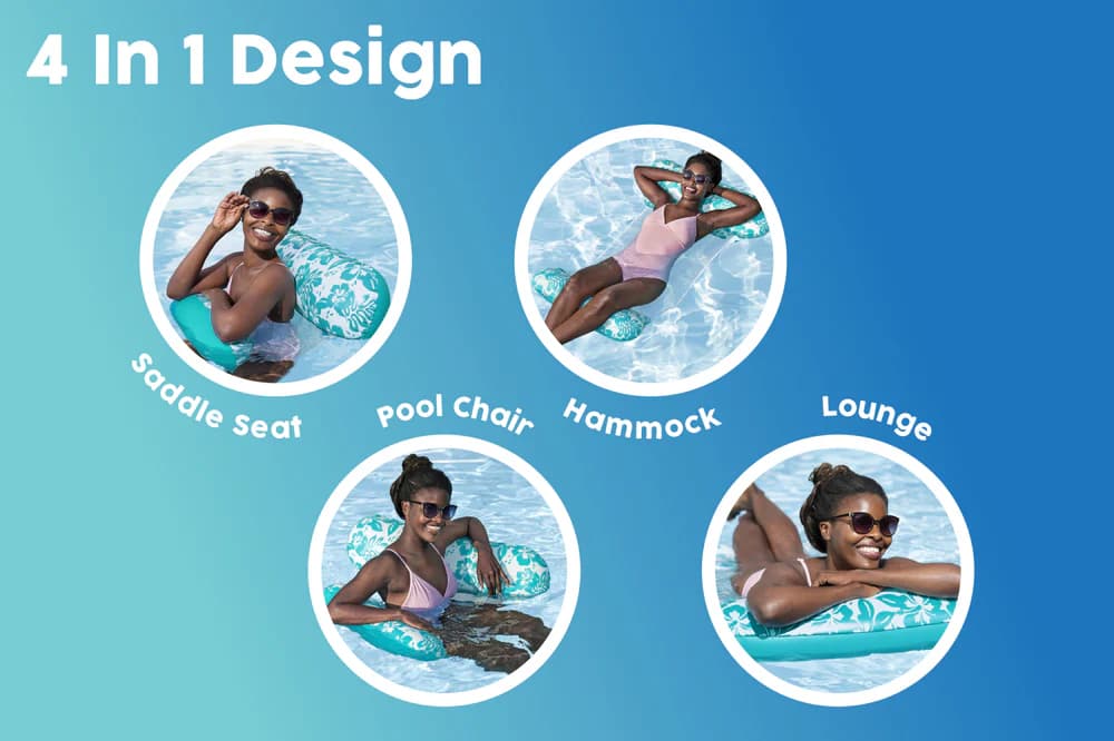 Hamac de Piscine Gonflable Multifonction 4-en-1 avec Siège en Maille - عوامة مسبح هوائية 4 في 1 بنسيج شبكي - Produits de saison - صورة 2