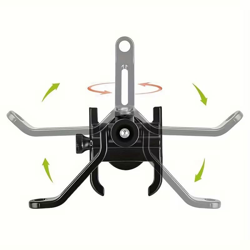 Support Téléphone Vélo et Moto En Aluminium Fixation Griffe d'Aigle Ultra-Stable Orientable à 360° - حامل الهاتف المعدني والمقاوم للصدمات للدراجات النارية والبرية - Accessoires Auto/Moto - صورة 4