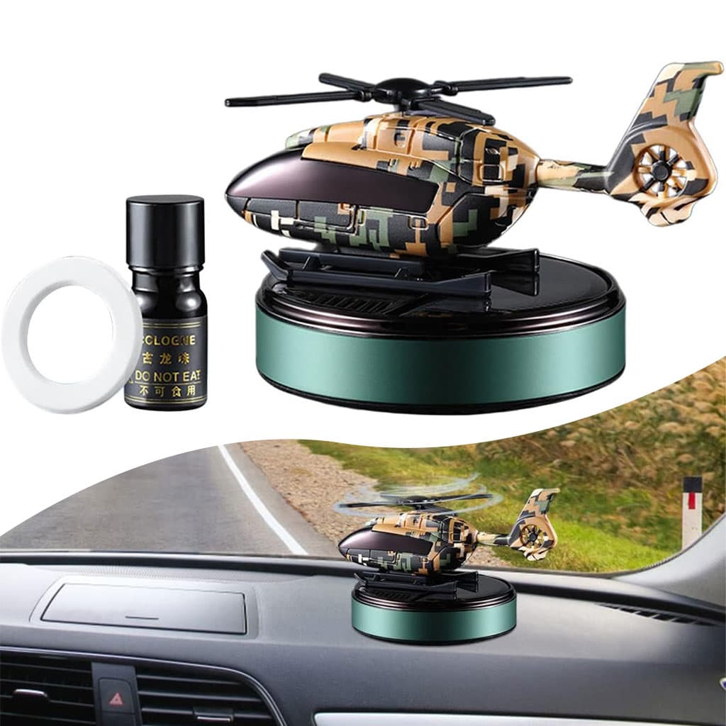Diffuseur d’aromathérapie Solaire Décoration Style Avion Camouflage – موزع العطر في السيارة — صورة 1