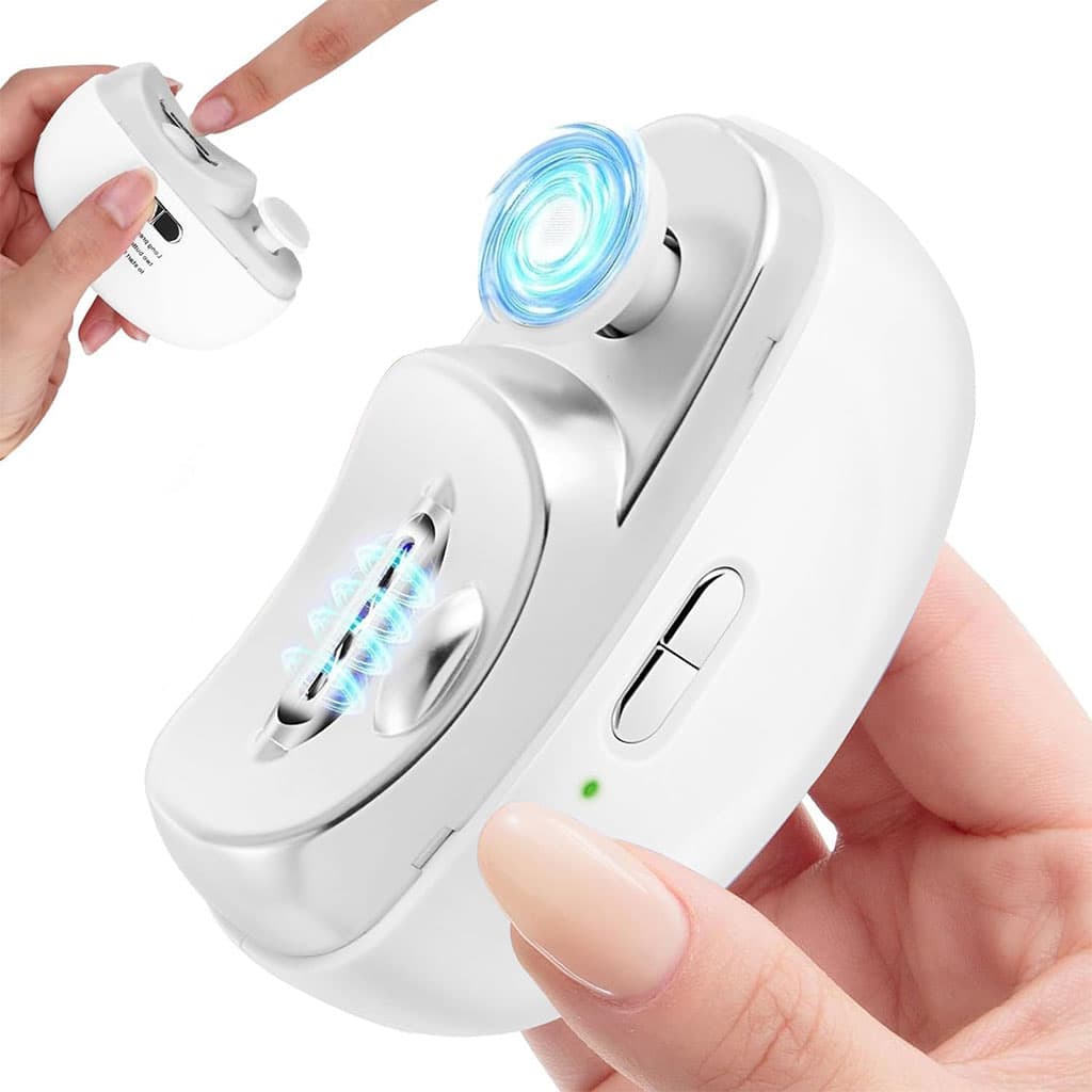 Coupe-ongles électrique 2 en 1 avec lumière LED – جهاز تقليم الأظافر للصغار والكبار — صورة 1