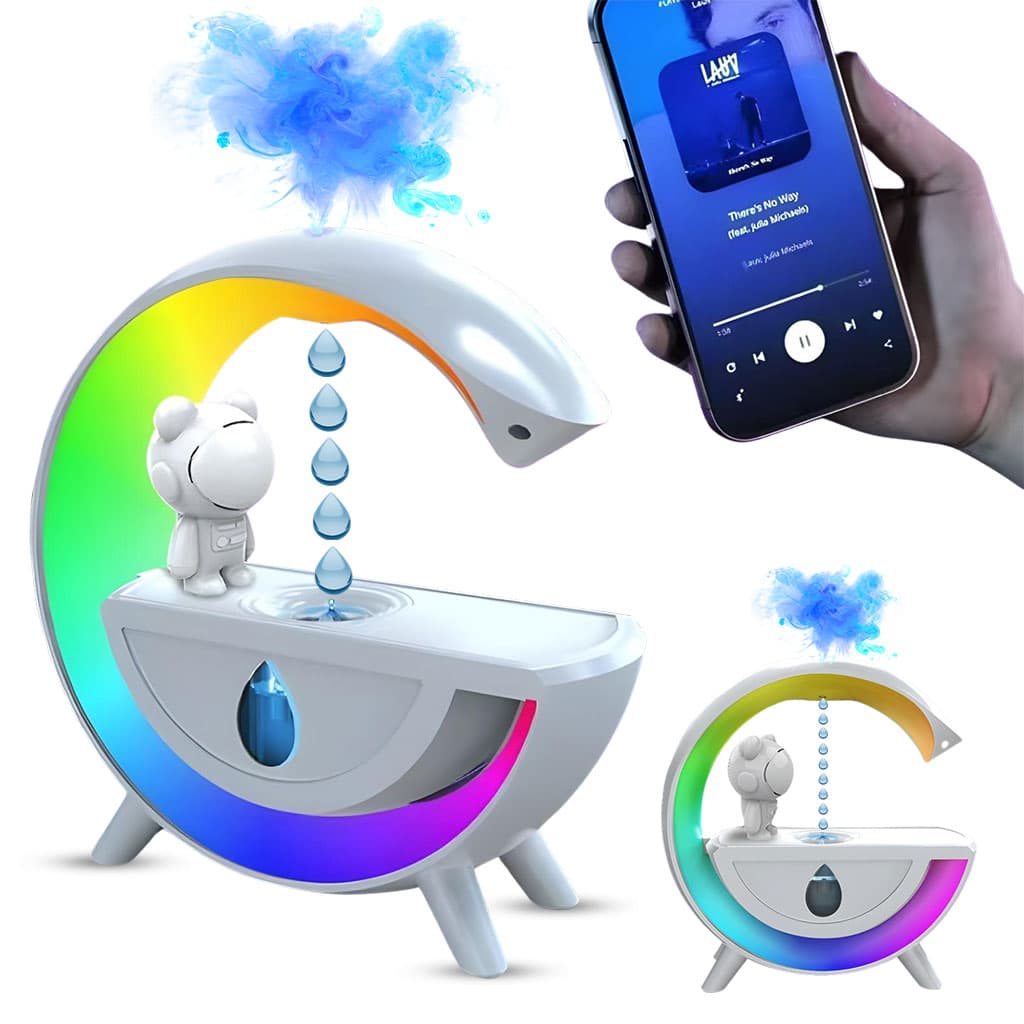 Haut Parleur Bluetooth et Humidificateur anti-gravité en forme de G — صورة 1