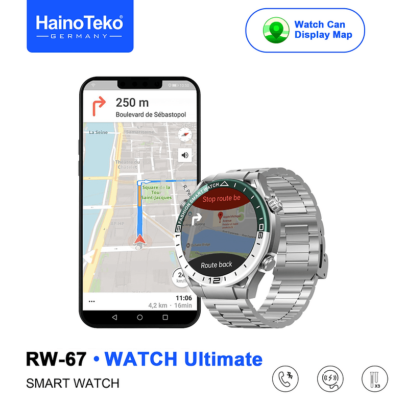 Smart Watch Haino Teko RW67 avec Fonction de Lecture de Maps – ساعة ذكية أصلية — صورة 6