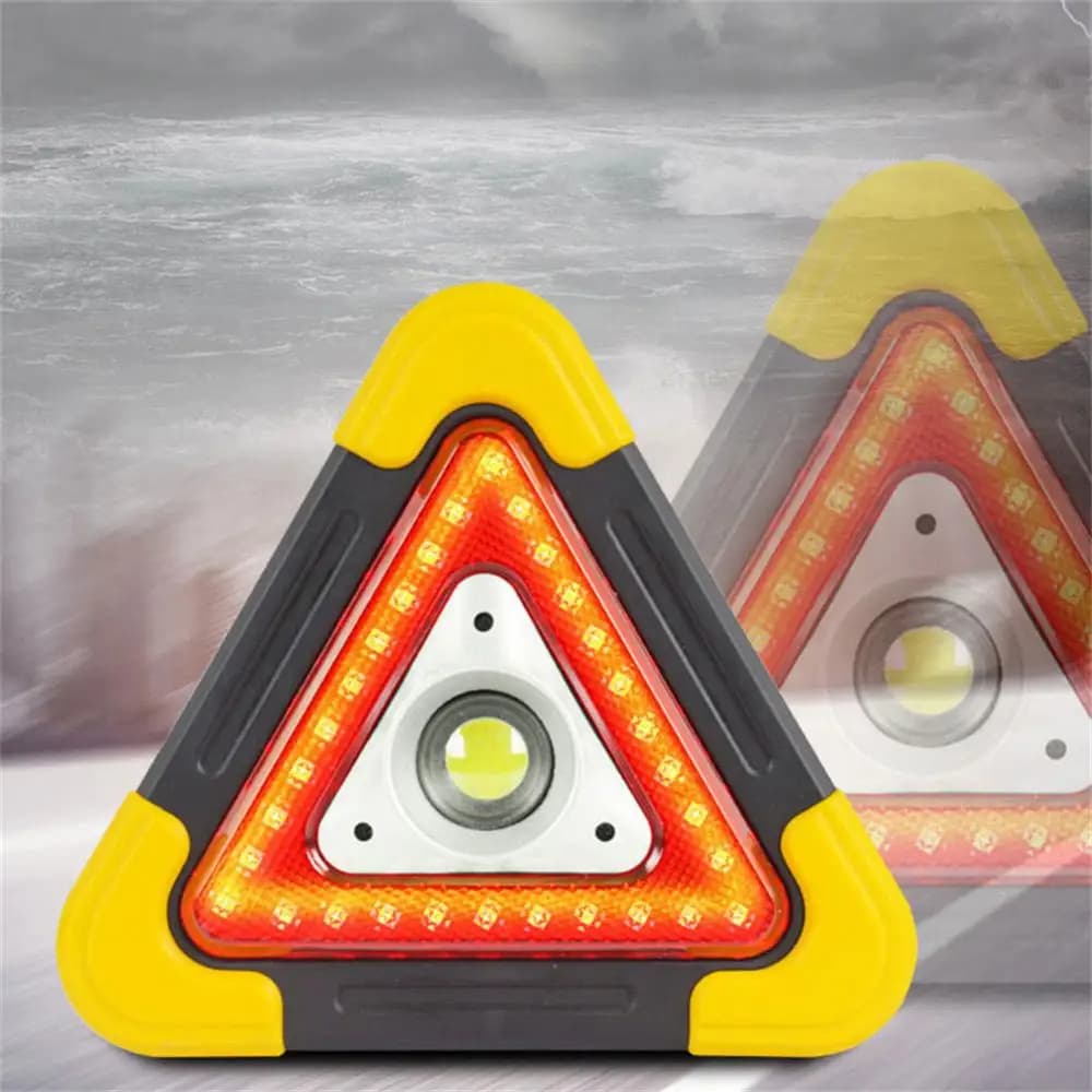 Triangle D'alerte Torche LED 10W Multifonctionnelle Chargé Avec L'énergie Solaire HB-6609 — صورة 3