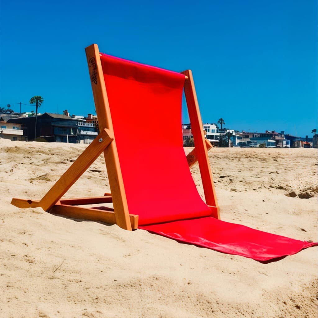 Chaise de Plage Réglable en 3 Positions Avec Poche Arrière — صورة 4