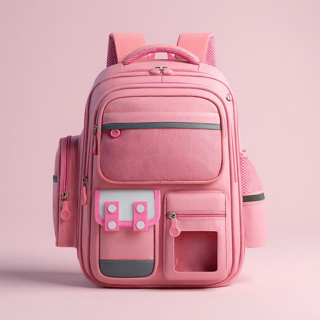 Sac à Dos Enfant pour École primaire de Haute Qualité Rose – حقيبة ظهر مدرسية للأطفال وردي — صورة 2