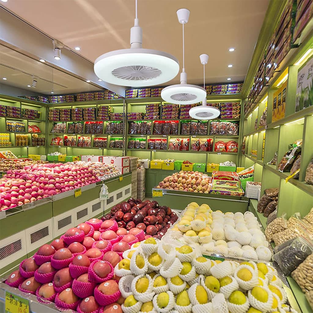 Lumière de plafond Ventilateurs LED E27 30W — صورة 7