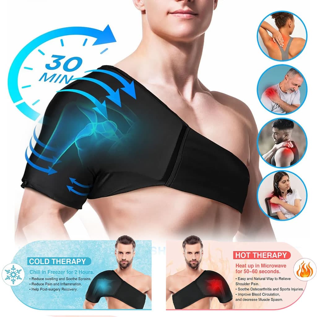 Pack coussinet d’épaule en gel chaud et froid pour soulager les douleurs — صورة 1