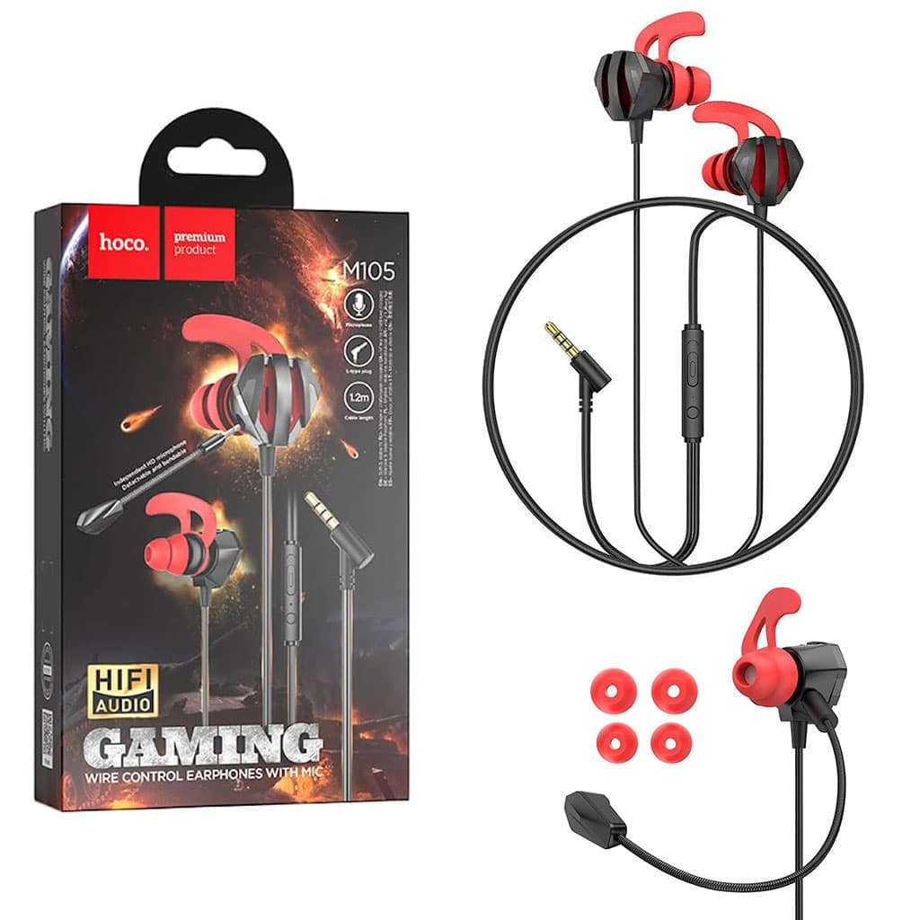 سماعات ألعاب احترافية | Hoco M105 E-Sport Filaire | مع ميكروفون — صورة 1