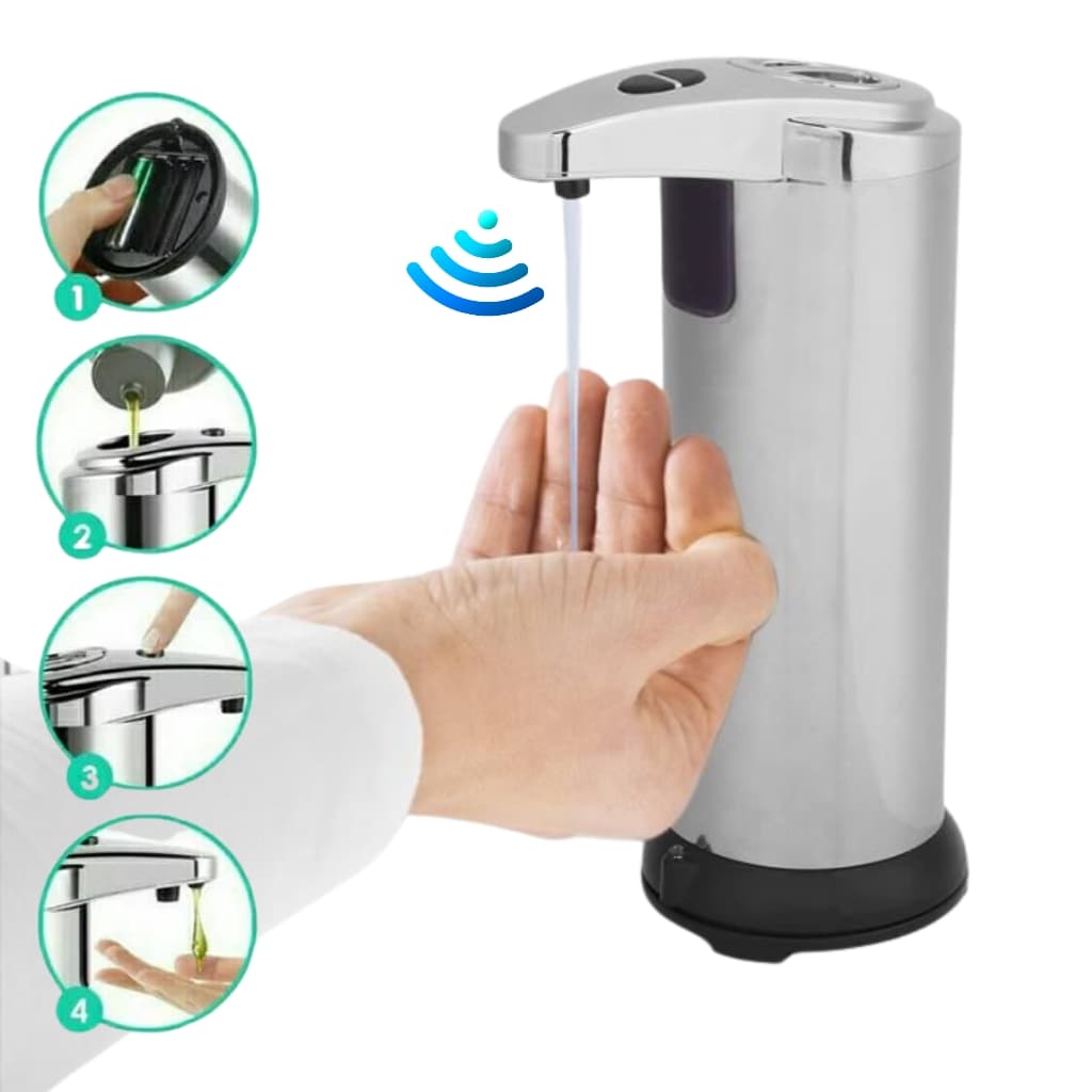 Distributeur automatique de savon liquide avec capteur infrarouge intelligent 250 ML — صورة 3