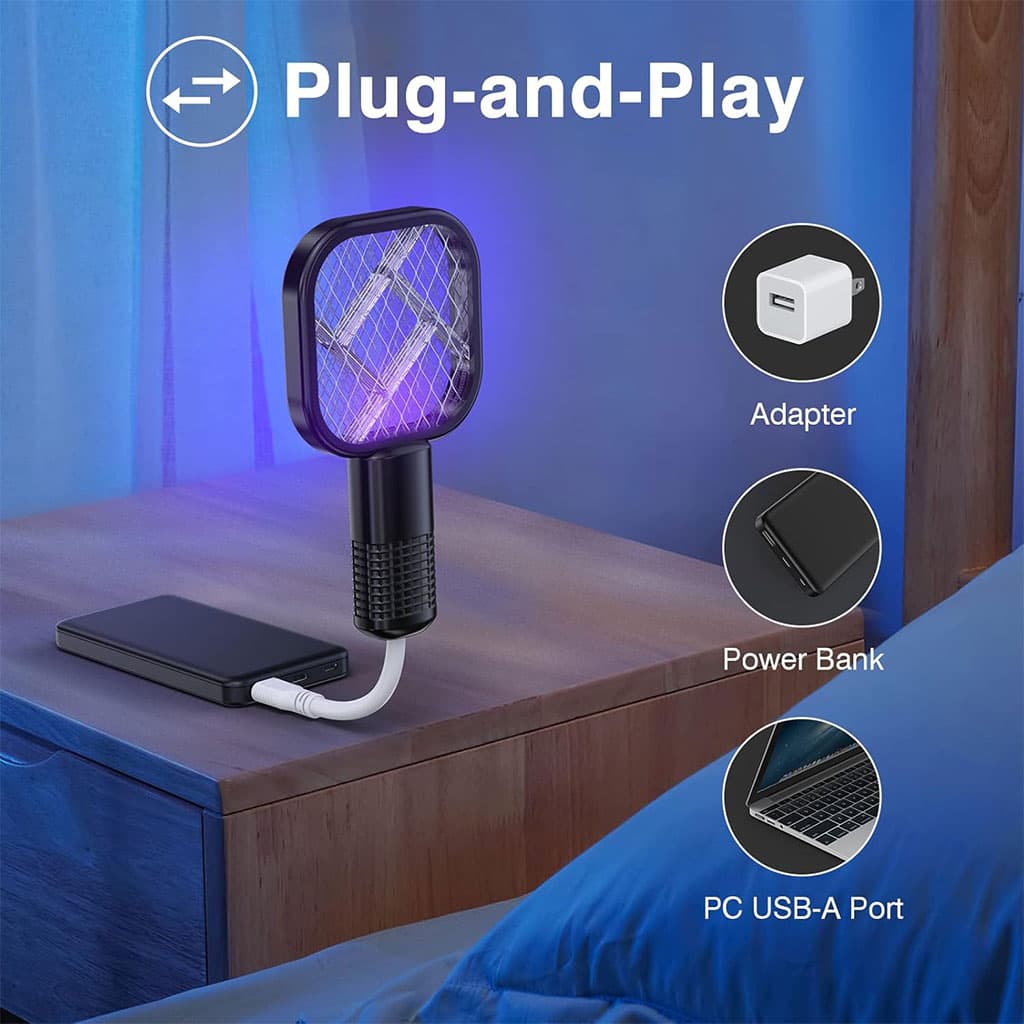Mini Tapette à mouches USB avec Lumière LED Violette – مصيدة الناموس — صورة 4