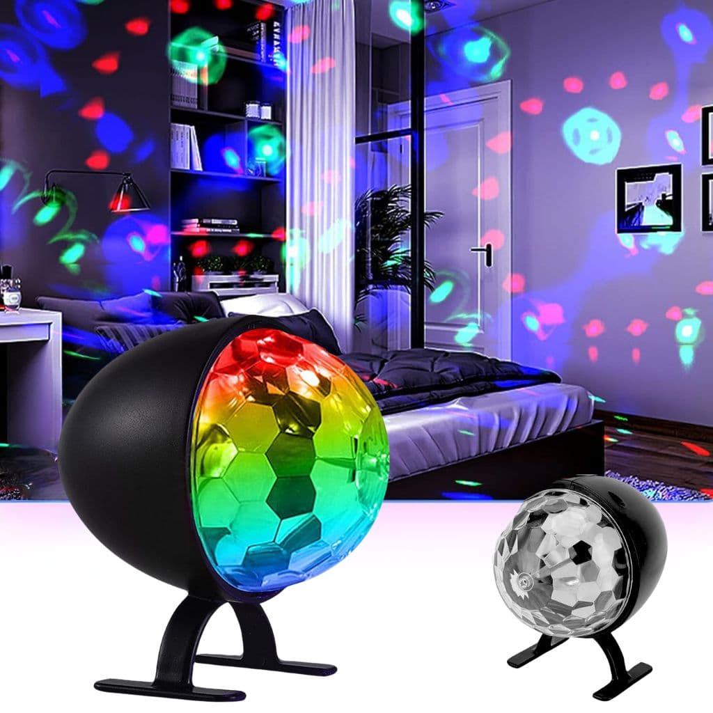 Boule magique rotative colorée RGB, lumière de scène — صورة 1