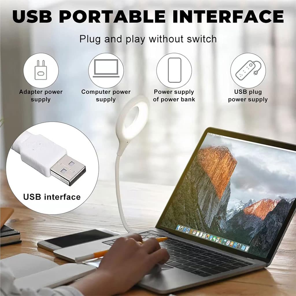 Lampe LED USB de Lecture à Commande Vocale – مصباح يعمل بالصوت — صورة 6