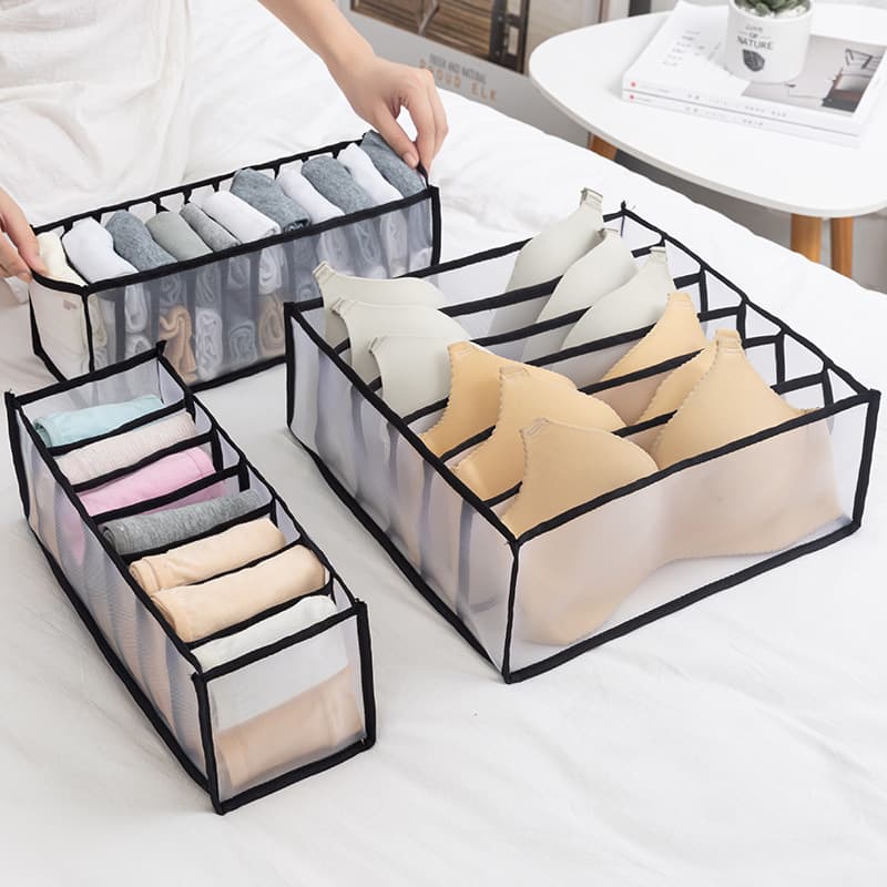 Organisateur de Sous-Vêtement Transparent 3PCS dans Tiroirs — صورة 1