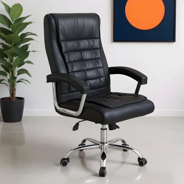 Chaise de Bureau Présidentiel LUXE avec base pivotante et ressorts ensachés – كرسي مكتب مريح وجودة عالية — صورة 1